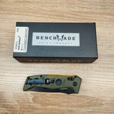 PISAU LIPAT BENCHMADE MINI ADAMAS BLACK GREEN