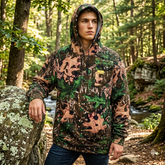 T-SHIRT GREYHOUND CAMO KATUN T. PANJANG TOPI (MOSSY OAK) - XXL XXXL