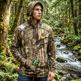 KAOS GREYHOUND CAMO KATUN T. PANJANG TOPI (DARKWOOD) - XXL XXXL