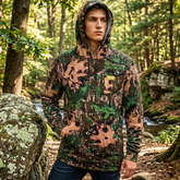 T-SHIRT GREYHOUND CAMO KATUN T. PANJANG TOPI (MOSSY OAK) - M L XL