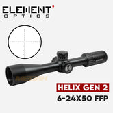 TELESKOP SENAPAN ANGIN ELEMENT OPTICS HELIX GEN 2 6-24X50 FFP MRAD