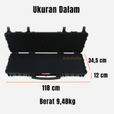 HARDCASE / BOX SENAPAN + RODA 120X42X17CM FIBER GLASS