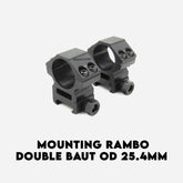 RING MOUNTING RAMBO DOUBLE BAUT OD 25.4mm / 1 inch 3/8 5/8