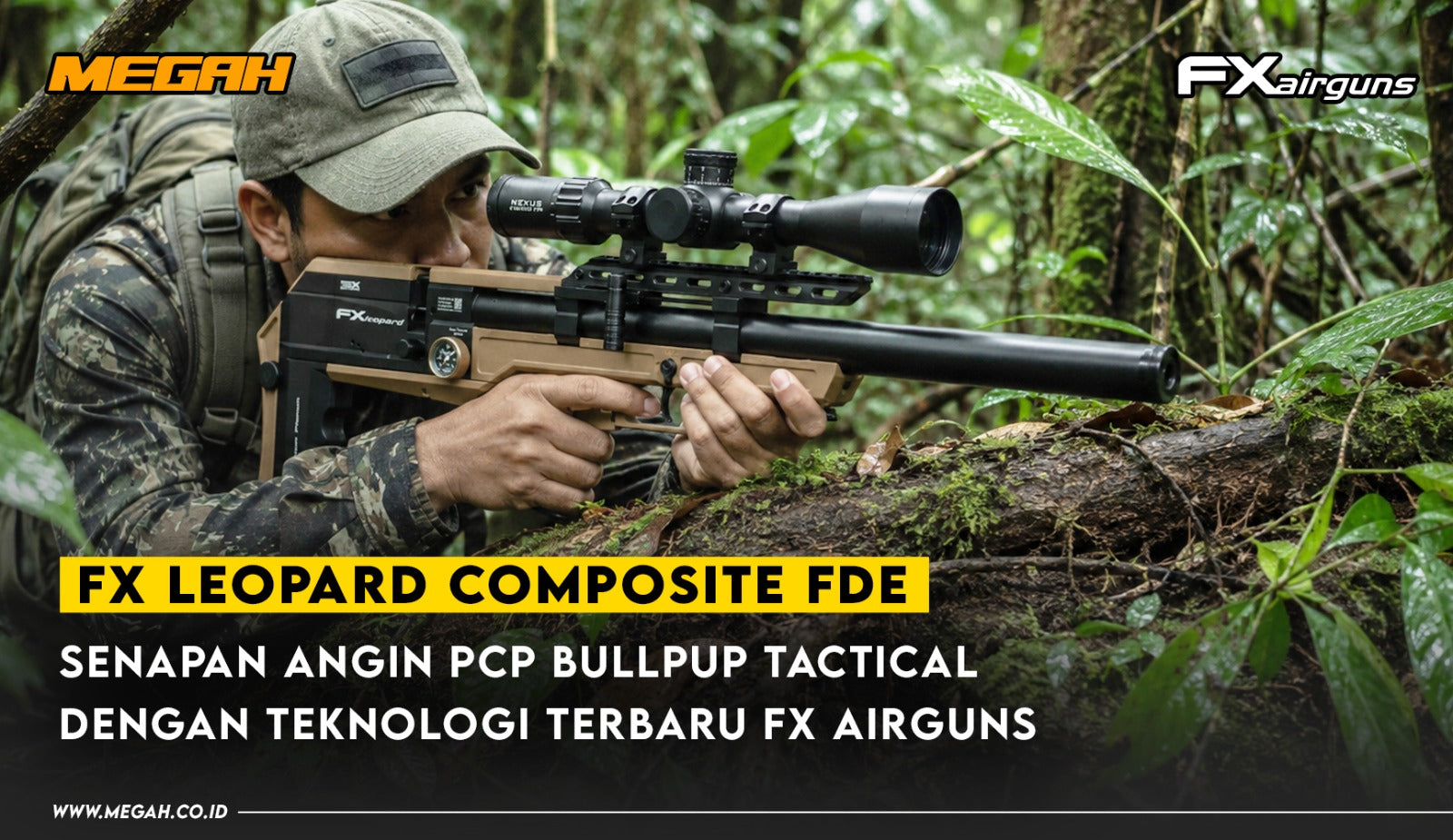 FX Leopard Composite FDE: Senapan Angin PCP Bullpup Tactical dengan Teknologi Terbaru FX Airguns
