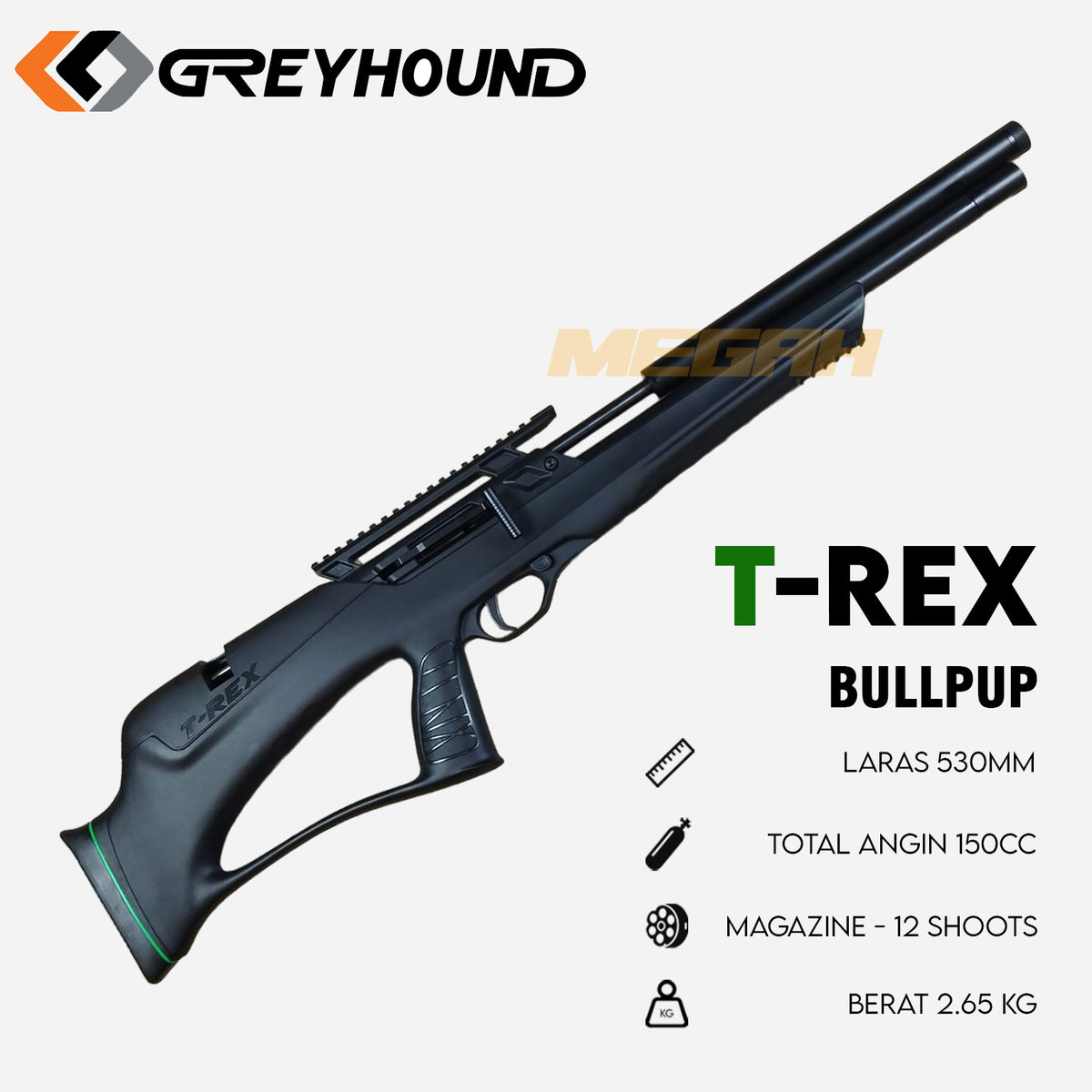 SENAPAN ANGIN GREYHOUND T-REX BULLPUP Gambar utama produk