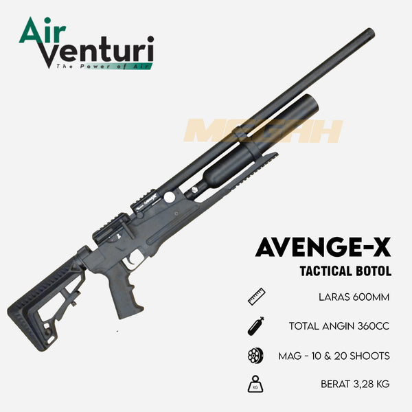 SENAPAN ANGIN AIR VENTURI AVENGE-X TACTICAL BOTOL