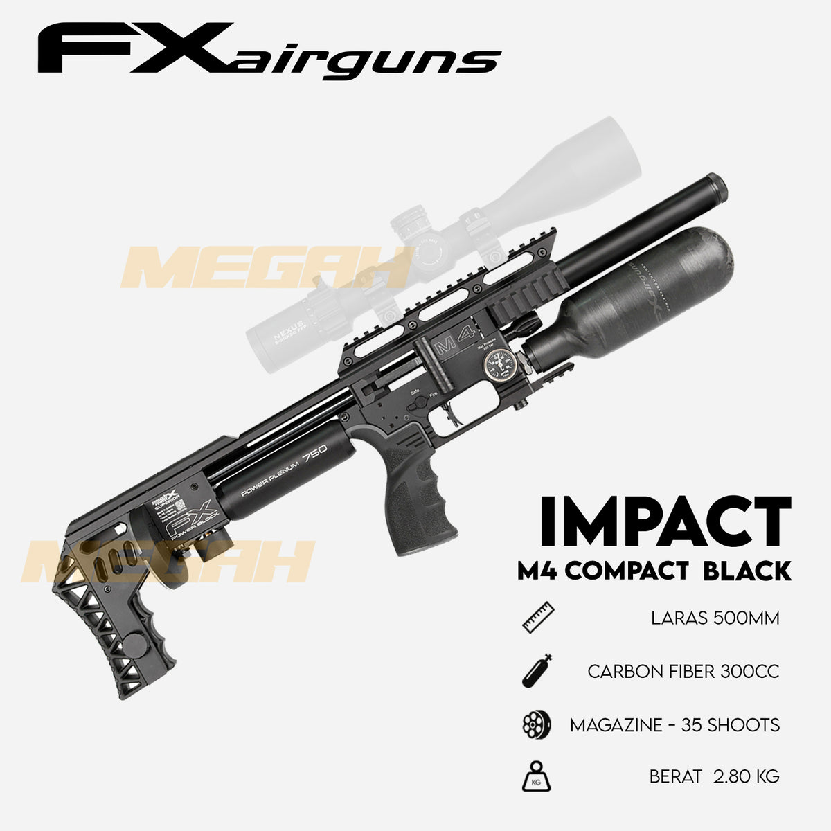SENAPAN ANGIN FX AIRGUNS IMPACT M4 COMPACT Gambar utama produk