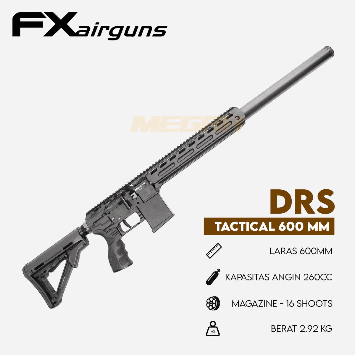 SENAPAN ANGIN FX DRS TACTICAL 600MM