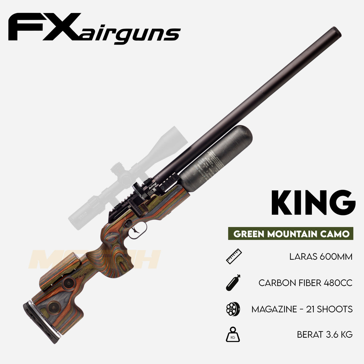 SENAPAN ANGIN FX KING GRS 600