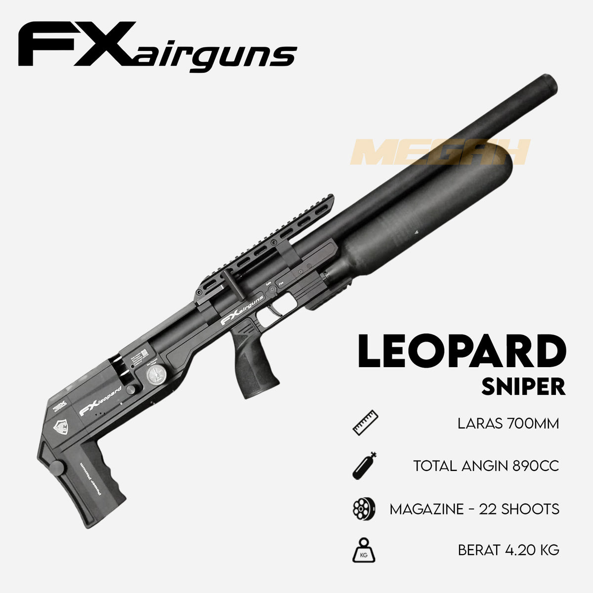 SENAPAN ANGIN FX AIRGUNS LEOPARD SNIPER
