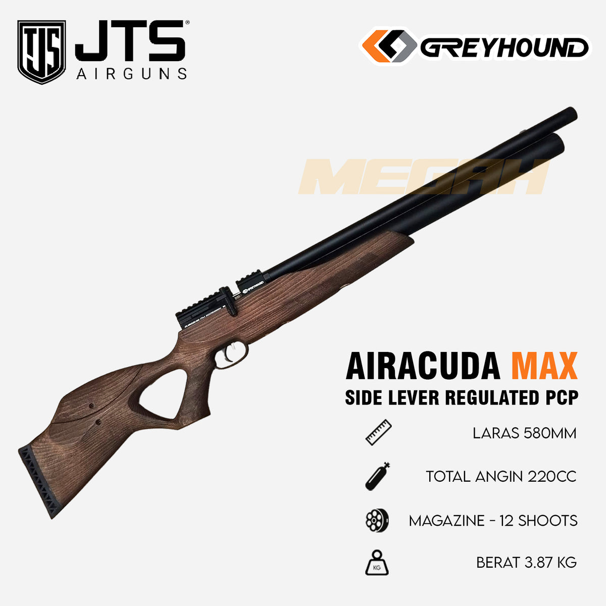 SENAPAN ANGIN GREYHOUND AIRACUDA MAX BY JTS Gambar utama produk