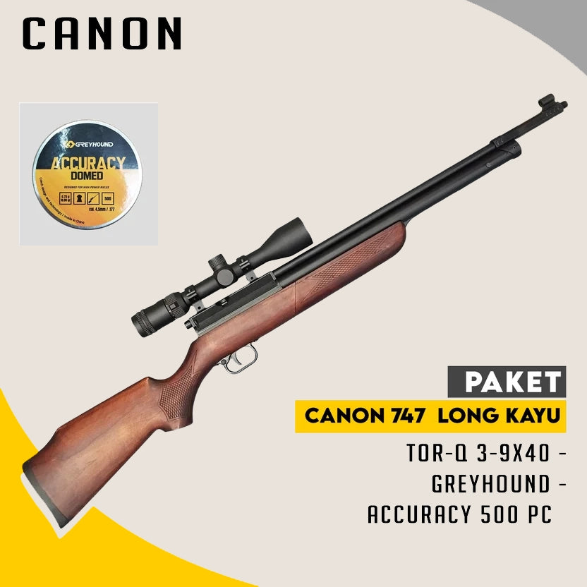 PAKET SENAPAN ANGIN UKLIK CANON 747 LONG KAYU Gambar utama produk