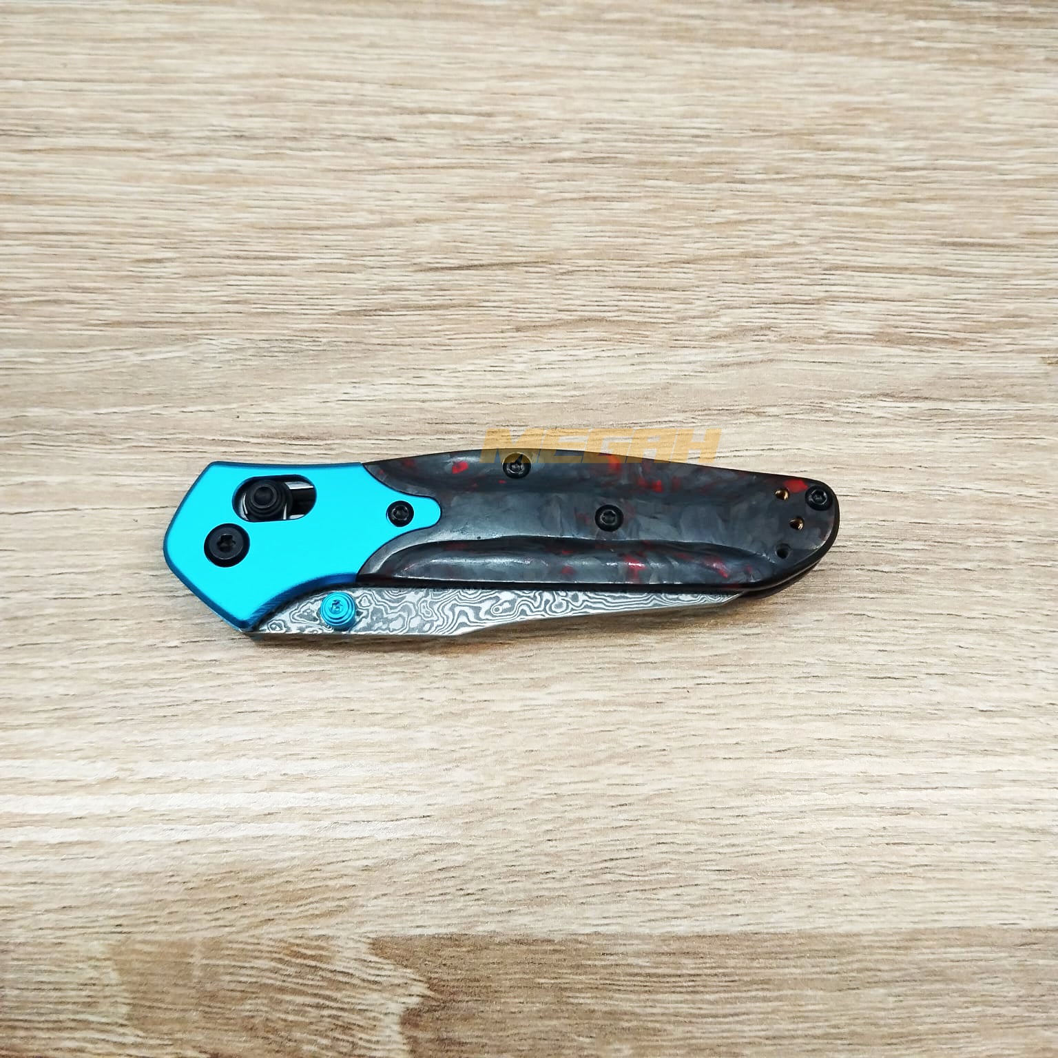 PISAU LIPAT BENCHMADE MINI OSBORNE DAMASCUS