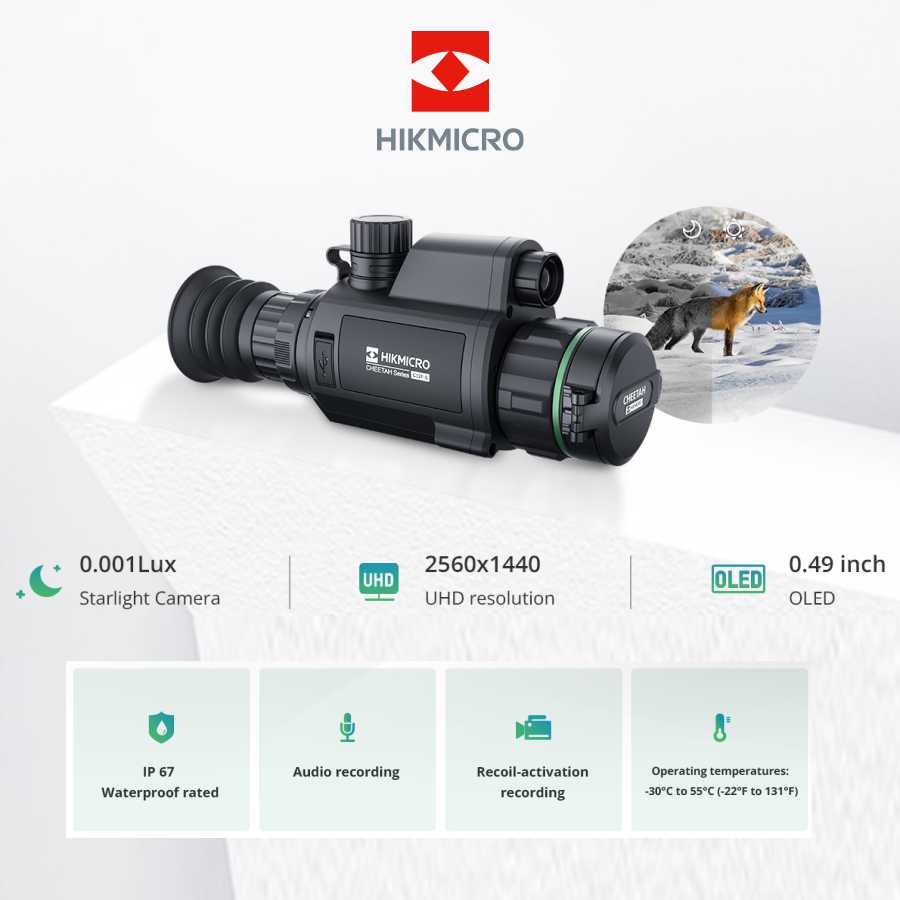 HIKMICRO CHEETAH DIGITAL NIGHT VISION SCOPE + RAIL