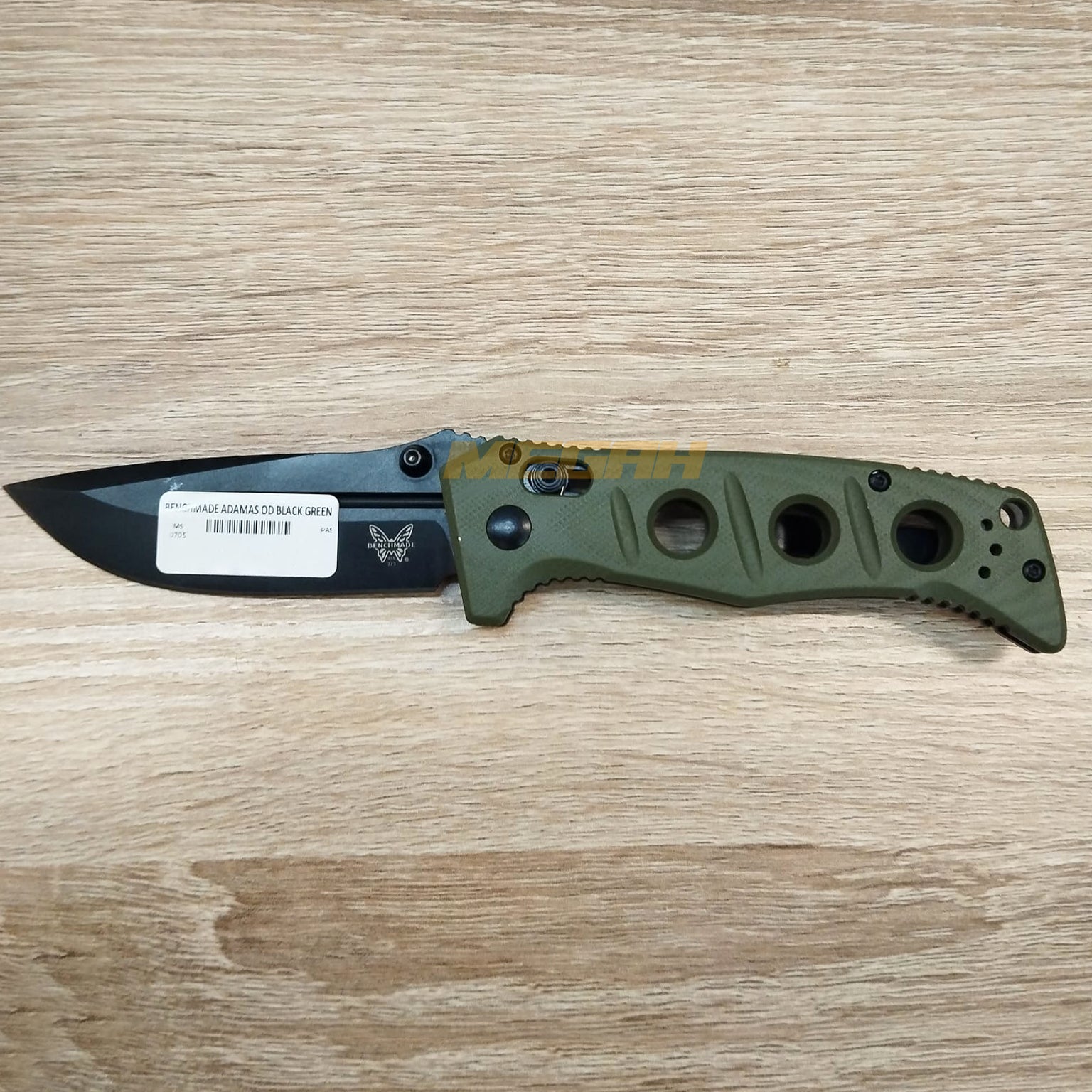 PISAU LIPAT BENCHMADE MINI ADAMAS BLACK GREEN
