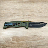 PISAU LIPAT BENCHMADE MINI ADAMAS BLACK GREEN