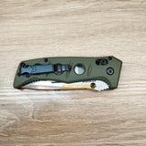 PISAU LIPAT BENCHMADE MINI ADAMAS GREEN SILVER