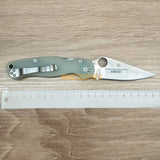 PISAU LIPAT SPYDERCO / PISAU OUTDOOR / PISAU SURVIVAL LIGHT GREEN