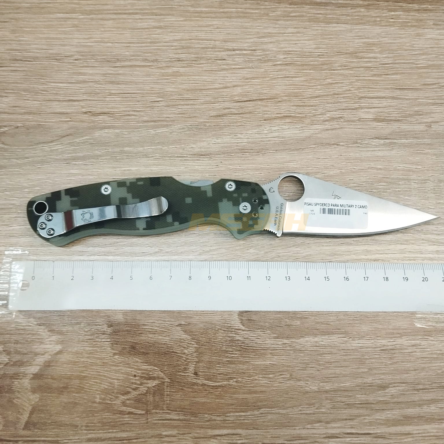PISAU LIPAT SPYDERCO / PISAU OUTDOOR / PISAU SURVIVAL CAMO