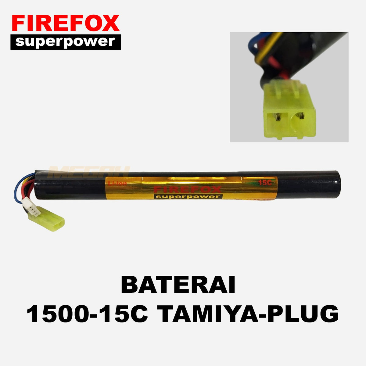 BATERAI AIRSOFT 1500-15C TAMIYA-PLUG