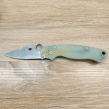 PISAU LIPAT SPYDERCO / PISAU OUTDOOR / PISAU SURVIVAL LIGHT GREEN