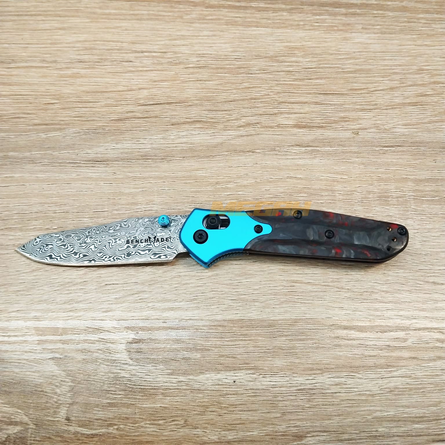 PISAU LIPAT BENCHMADE MINI OSBORNE DAMASCUS