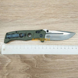 PISAU LIPAT BENCHMADE MINI ADAMAS GREEN SILVER