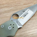 PISAU LIPAT SPYDERCO / PISAU OUTDOOR / PISAU SURVIVAL LIGHT GREEN