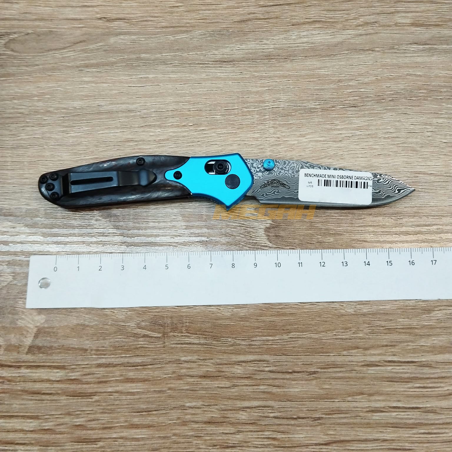 PISAU LIPAT BENCHMADE MINI OSBORNE DAMASCUS
