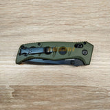 PISAU LIPAT BENCHMADE MINI ADAMAS BLACK GREEN