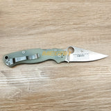 PISAU LIPAT SPYDERCO / PISAU OUTDOOR / PISAU SURVIVAL LIGHT GREEN