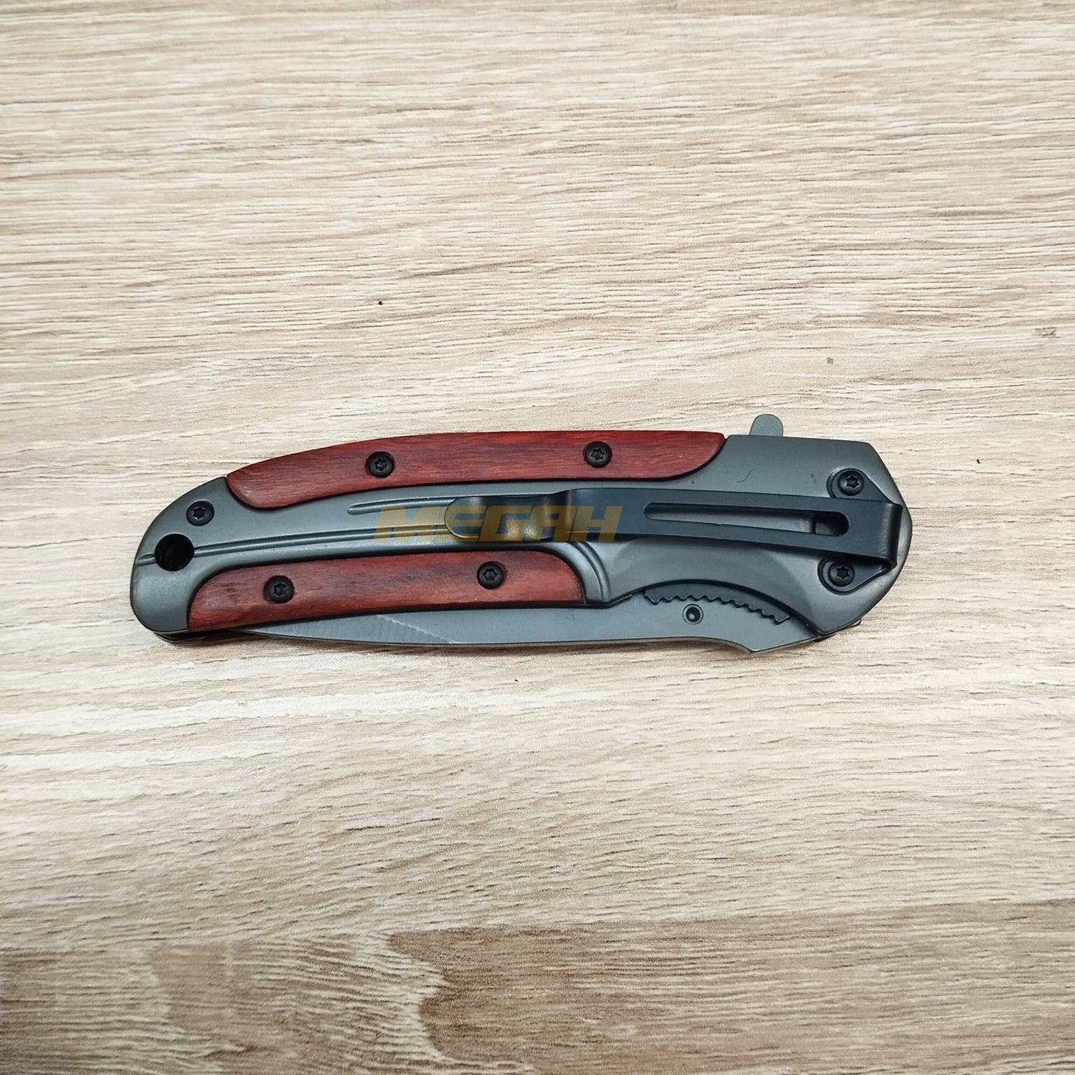 PISAU LIPAT BROWNING (Silver-Kayu) | PISAU OUTDOOR/SURVIVAL