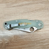 PISAU LIPAT SPYDERCO / PISAU OUTDOOR / PISAU SURVIVAL LIGHT GREEN