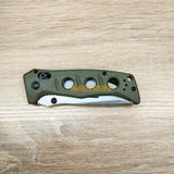 PISAU LIPAT BENCHMADE MINI ADAMAS GREEN SILVER