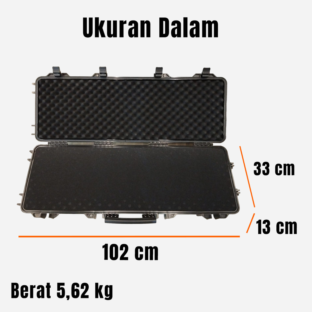 HARD CASE SENAPAN DENGAN RODA IMPORT Gambar utama produk