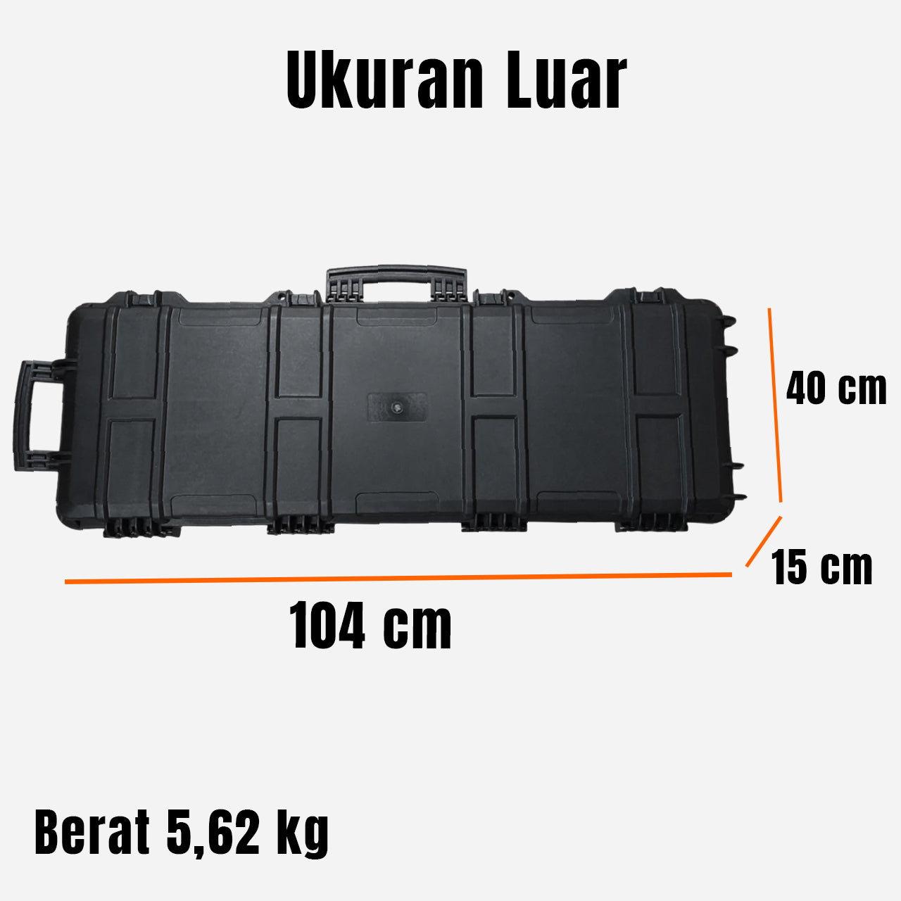 HARD CASE SENAPAN DENGAN RODA IMPORT Gambar sekunder produk