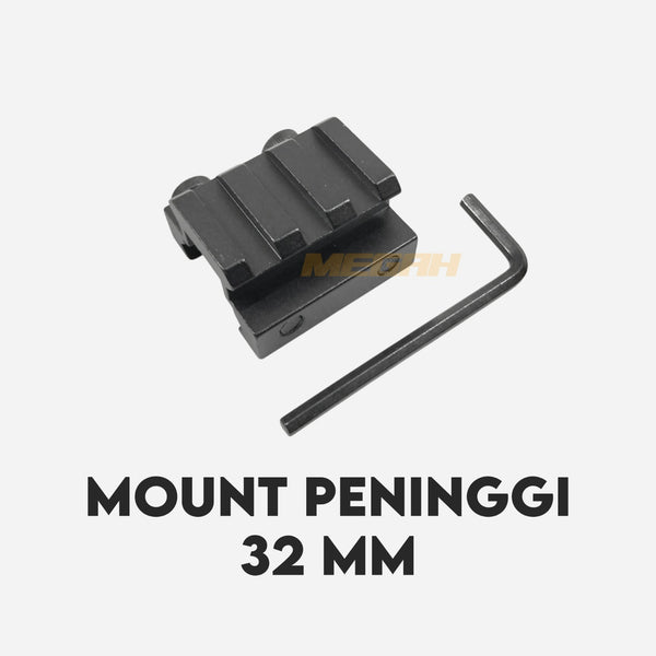 MOUNTING PENINGGI RAIL 22 MM - 22 MM / WEAVER PICATINNY - WEAVER PICATINNY 3,2 CM