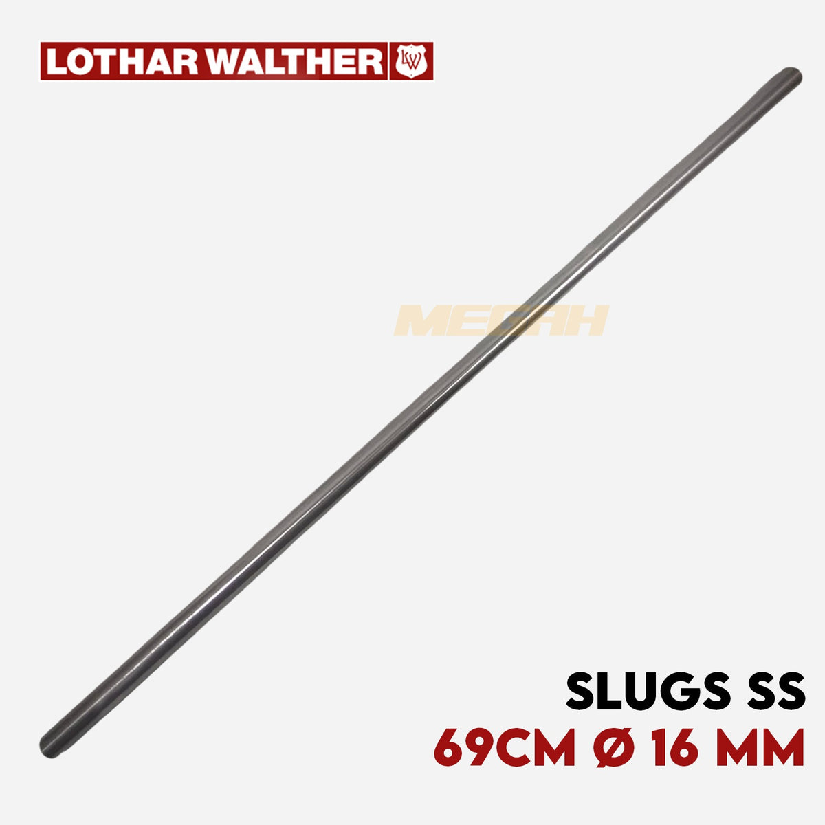LARAS LOTHAR WALTHER SLUGS STAINLESS STEEL 69cm - Ø16mm Gambar utama produk
