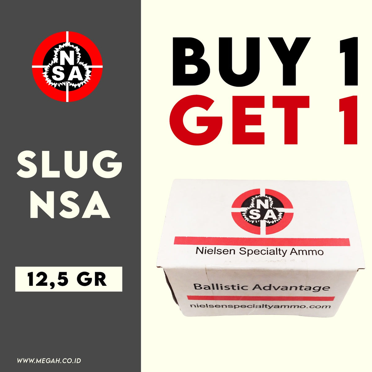 SLUG NSA 12,5 GR BELI 1 GRATIS 1