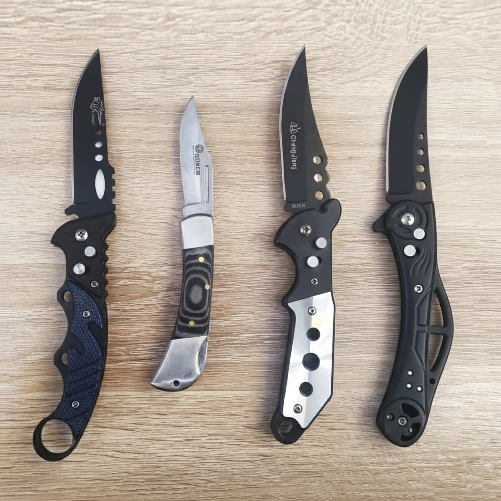 PISAU LIPAT TACTICAL 3 VARIASI | PISAU OUTDOOR/SURVIVAL Gambar utama produk