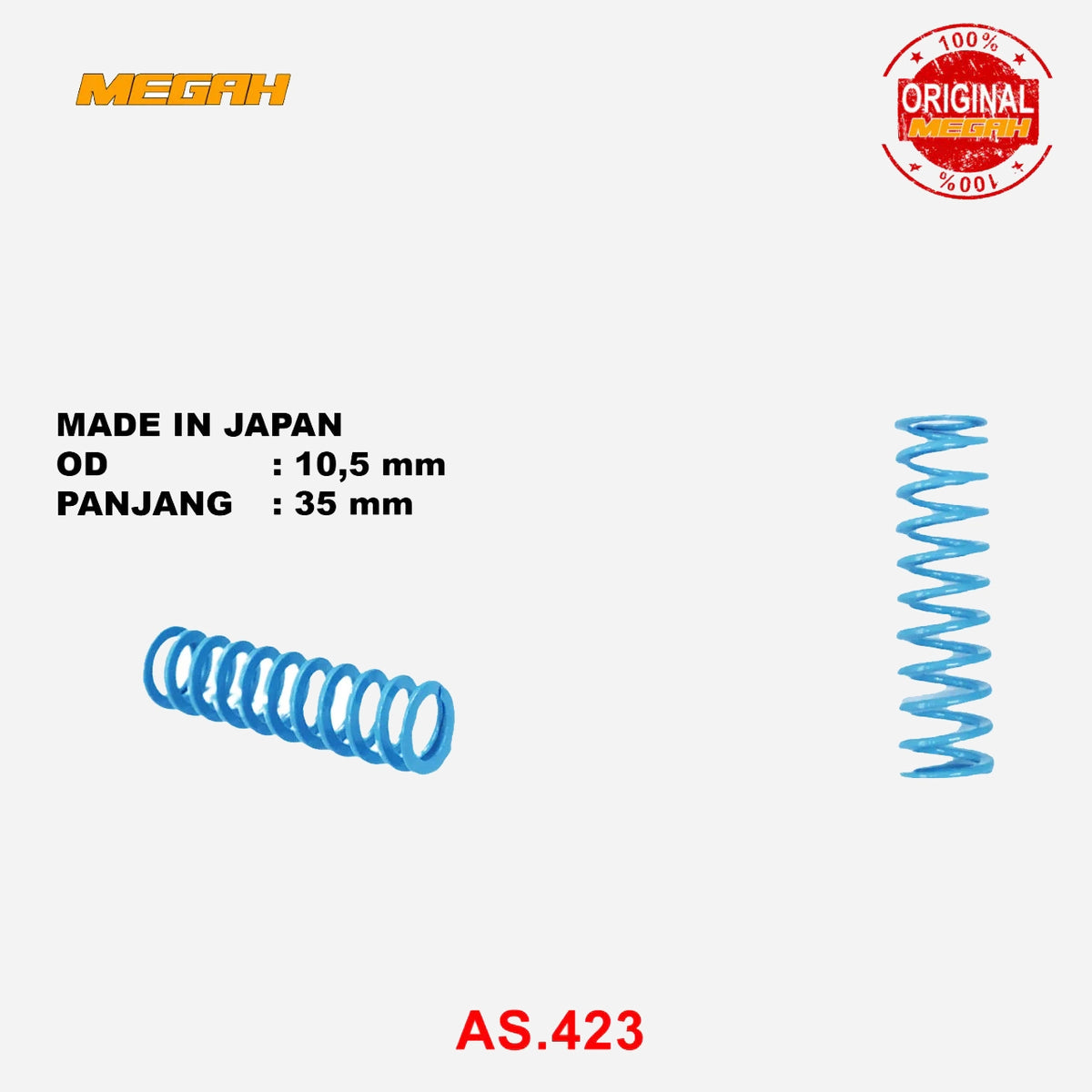 PER MISUMI BIRU MUDA OD 10,5MM -  35MM ORIGINAL