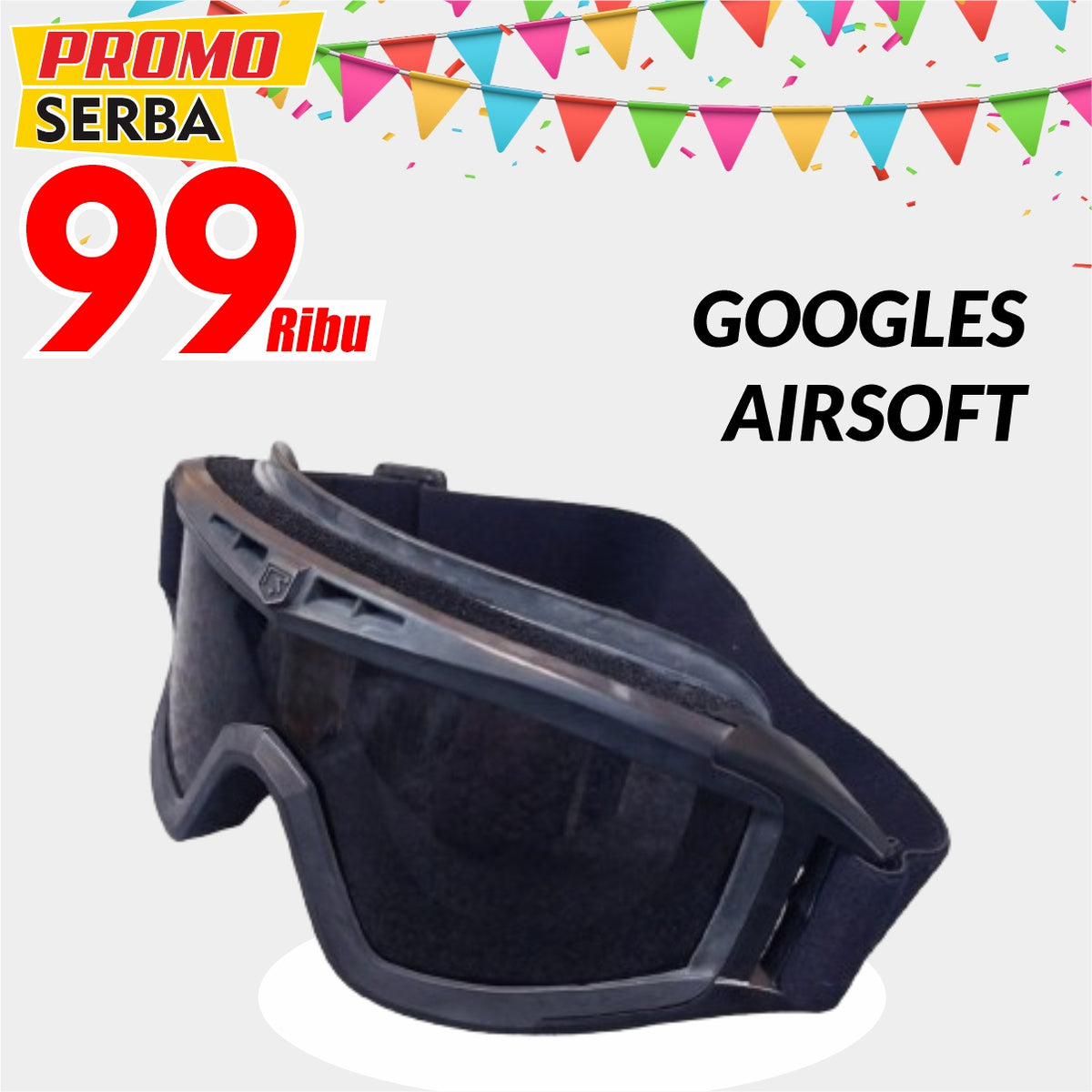 GOGGLE AIRSOFT 3 LENSA