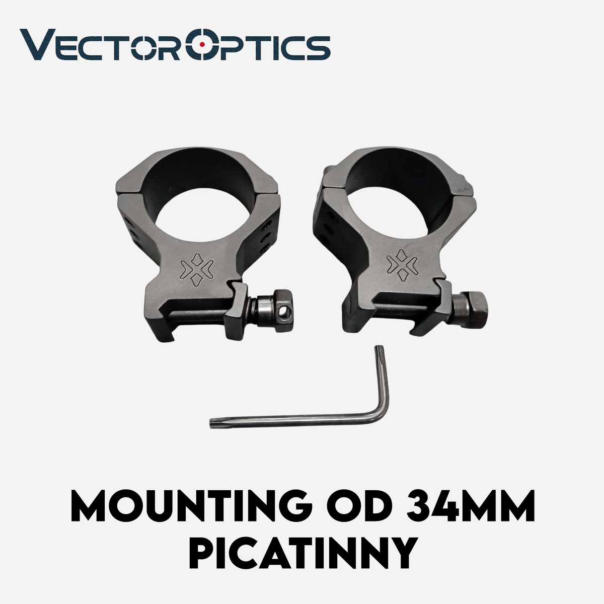MOUNTING VECTOR OD 34MM PICATINNY Gambar utama produk