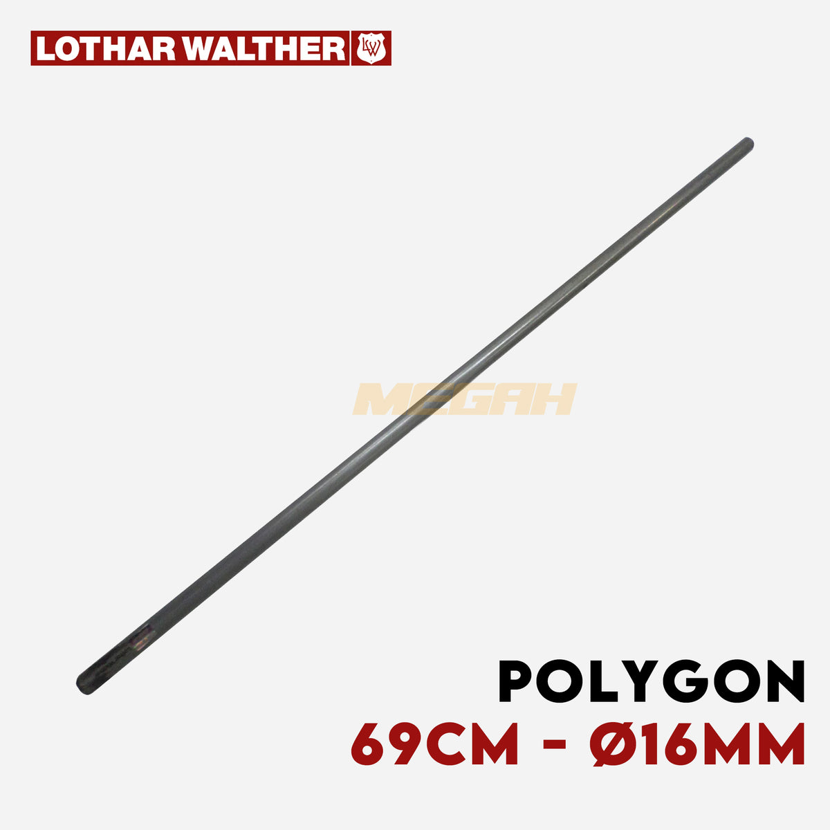LARAS LOTHAR WALTHER POLYGON 69CM - Ø16MM Gambar utama produk
