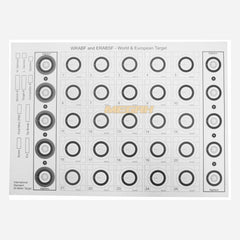 KERTAS TARGET (BAHAN KARTON) BENCHREST WRABF 25M NON LOGO  (INTERNATIONAL STANDARD 25 METER TARGET)