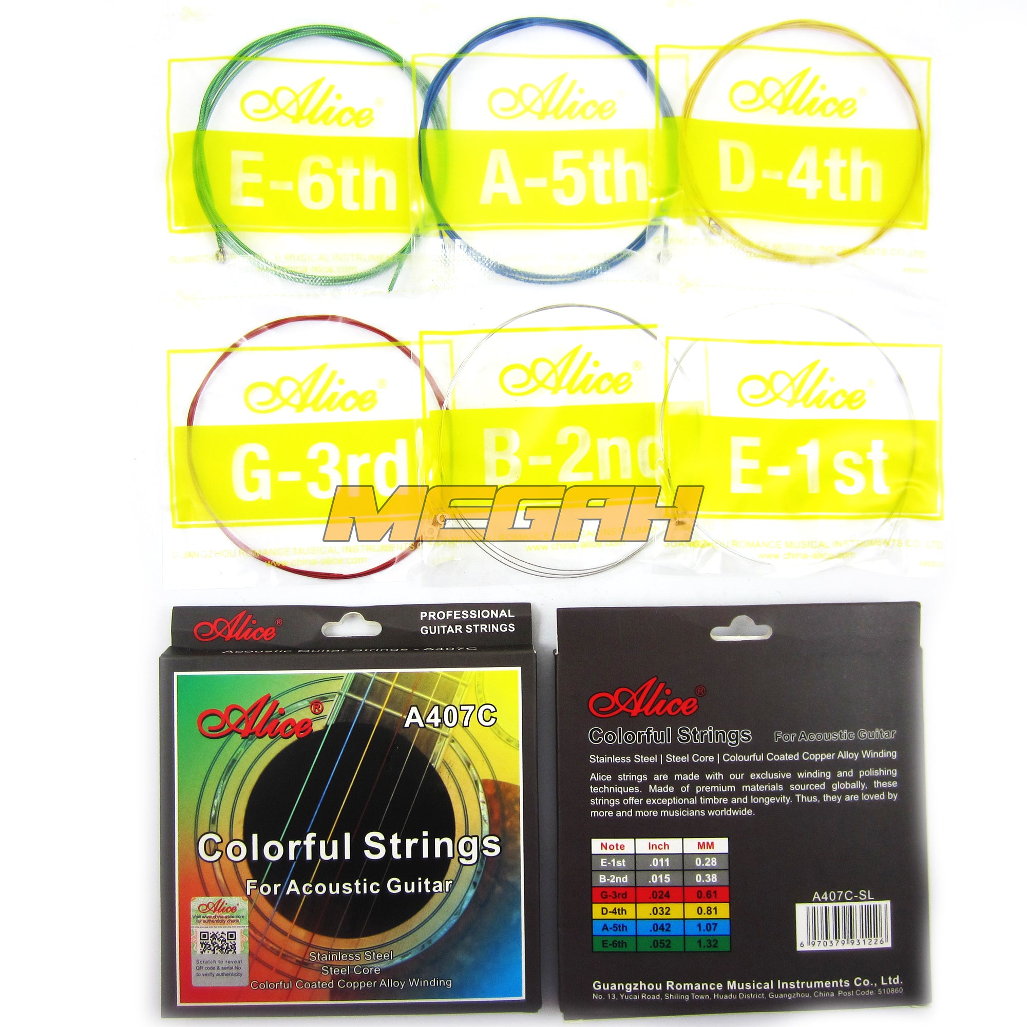 SENAR ALICE GITAR A407C - SL 0.11 Gambar sekunder produk
