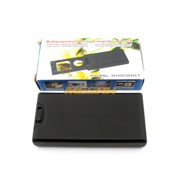 LUP KACA PEMBESAR 5X-45X DENGAN LAMPU LED (BN908) - Megah Sport