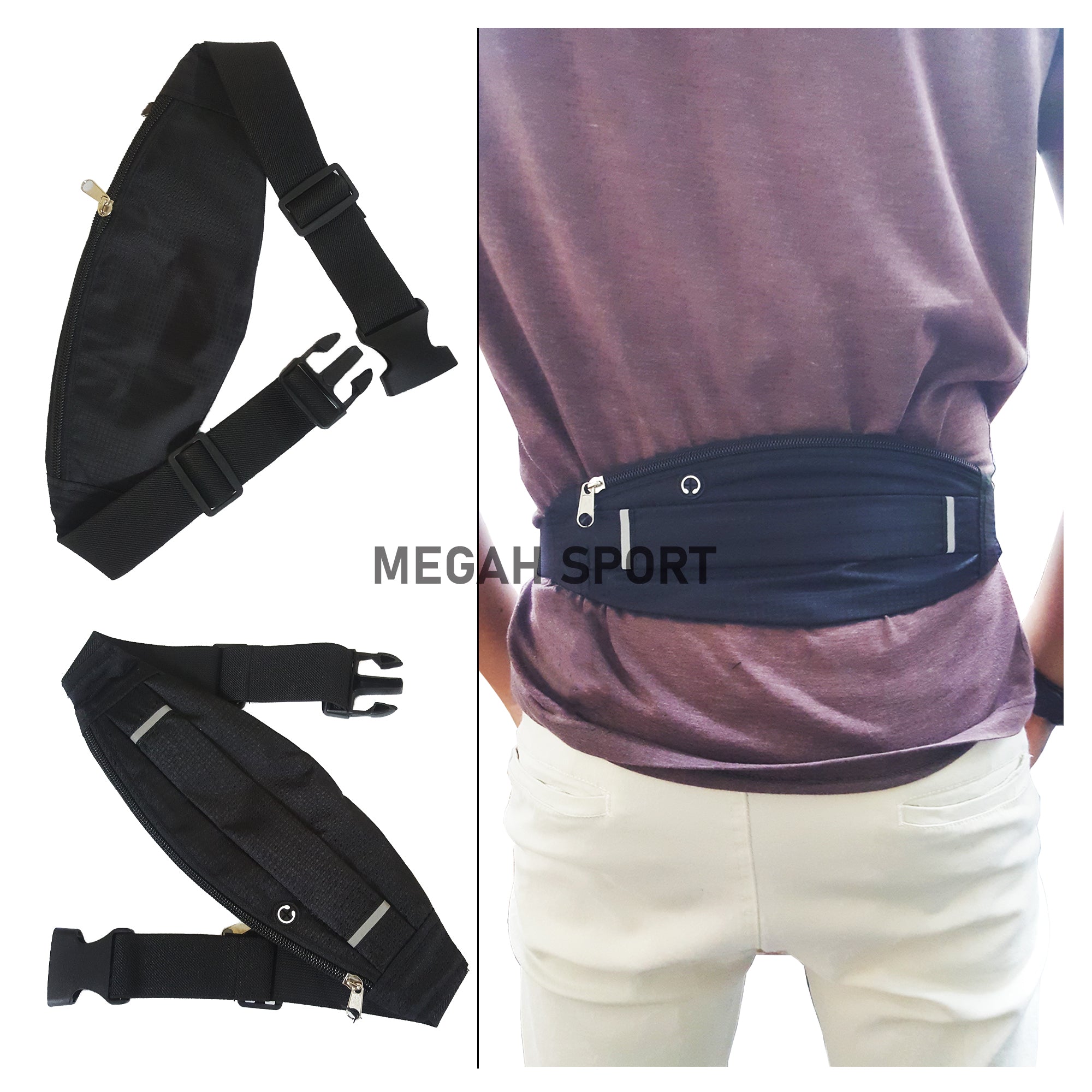 TAS PINGGANG JOGGING ELASTIS (TA017) - Megah Sport