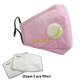 MASKER VENTILATOR 100% KATUN DENGAN 2 PCS FILTER IMPORT (LA010) - Megah Sport