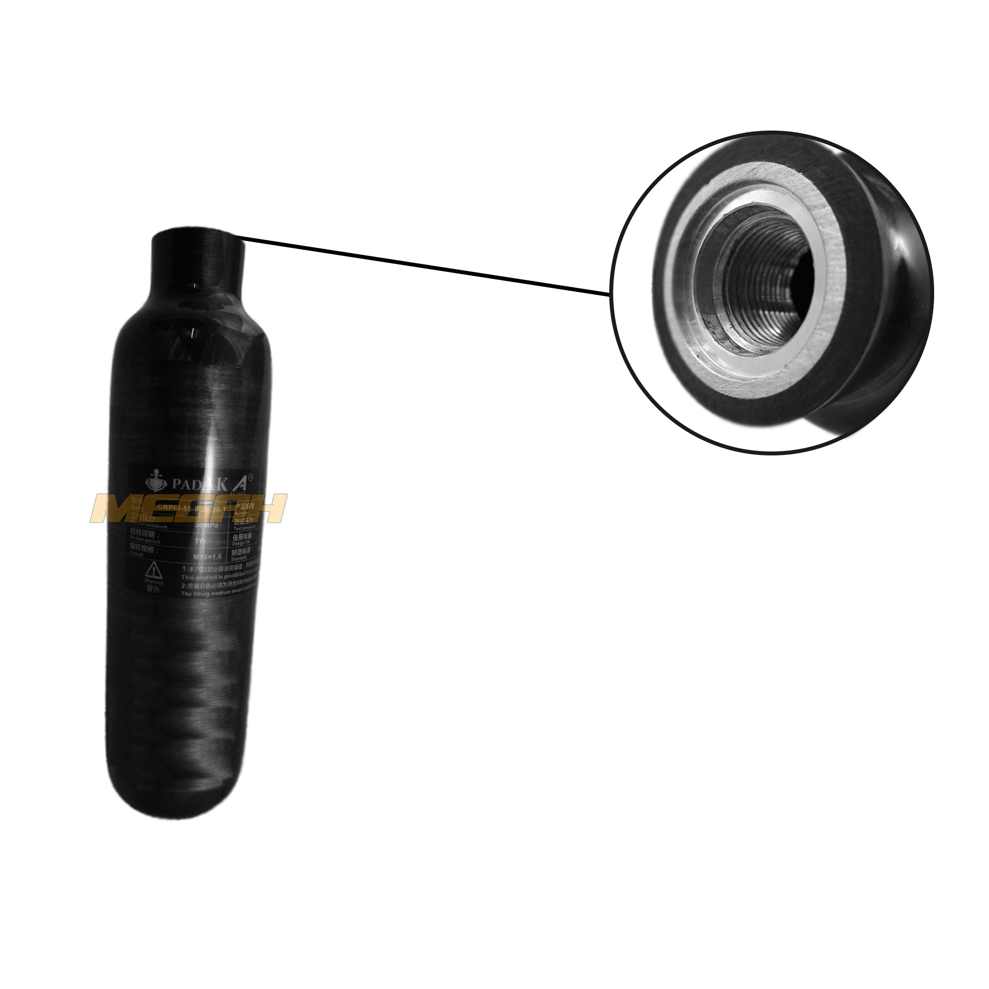 BOTOL COMPOSITE CARBON PADAK 360ML (AS462) - Megah Sport